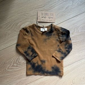 THE SIMPLE FOLK The Everyday Rust Tie-Dye Top Long Sleeve